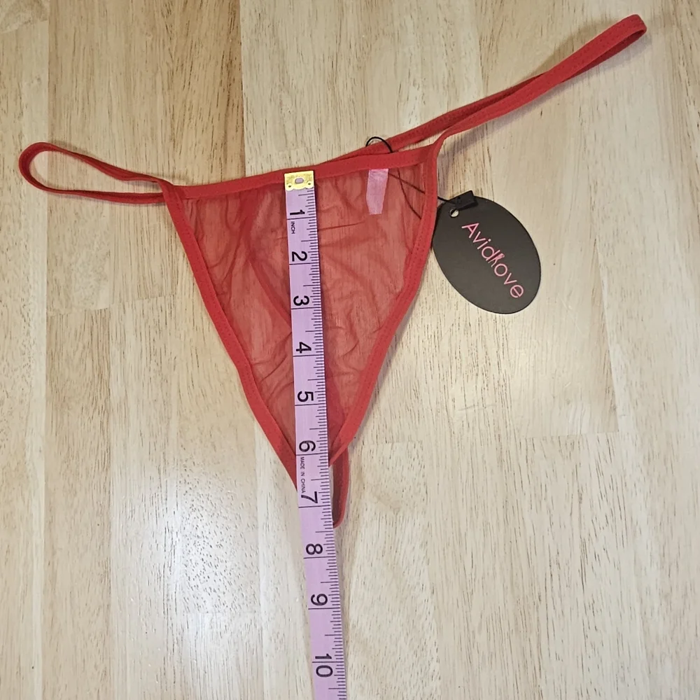 Red Lace Baby Doll Dress Set - Picture 14 of 15